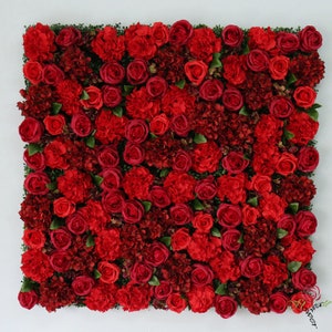 Red Flower Backdrop Wall For Wedding Arrangement Birthday Party Decor Floral Wall Event Bridal Shower Photography Background Panels 40*60cm