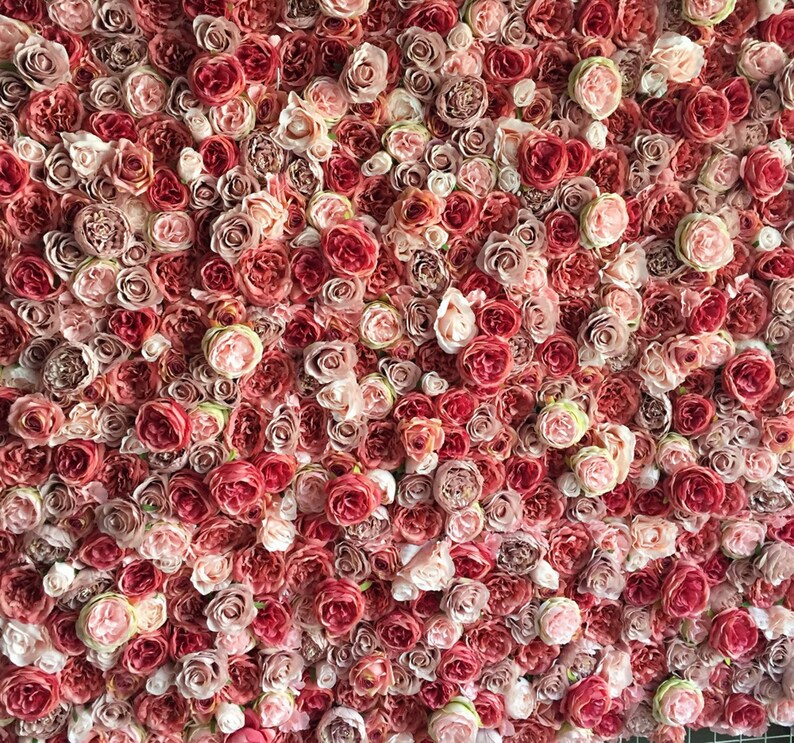 Fake Flower Wall for Wedding Photography Backdrop Simulation Etsy Canada
