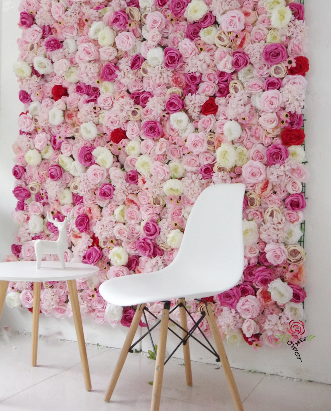 Pink Flower Wall Backdrops Wedding Arrangement Salon Flower Wall Party