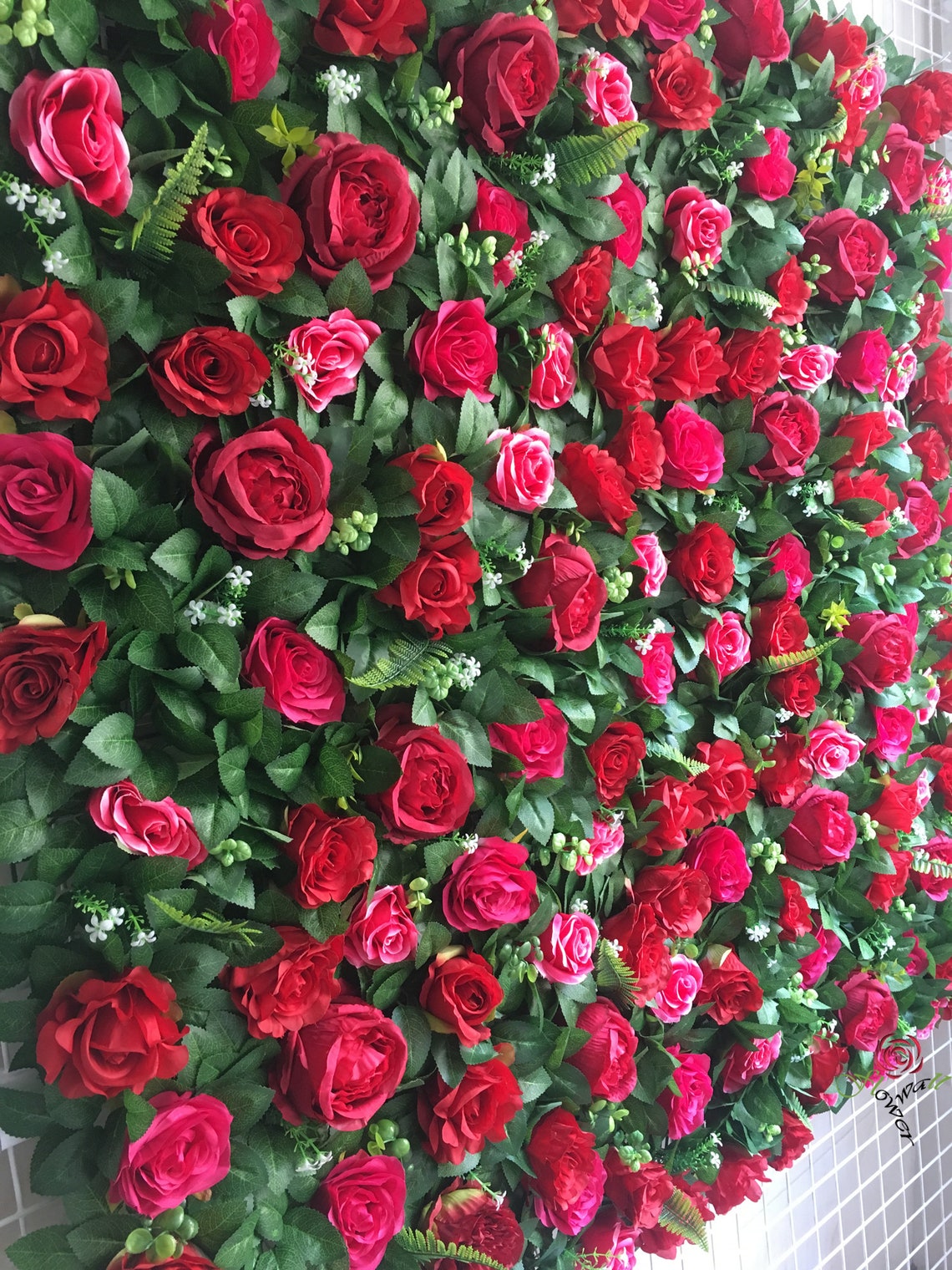 Hot Red Flower Backdrop Wall for Wedding Arrangement Party Etsy
