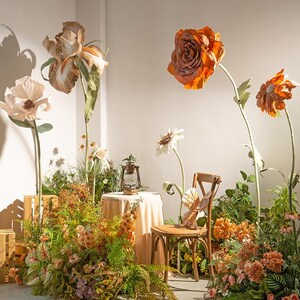 Giant Paper Flowers Set | Oversized Floral Backdrop Decor | Wedding Ceremony Arch, Party Display, Event Prop, Photo Booth Flowers