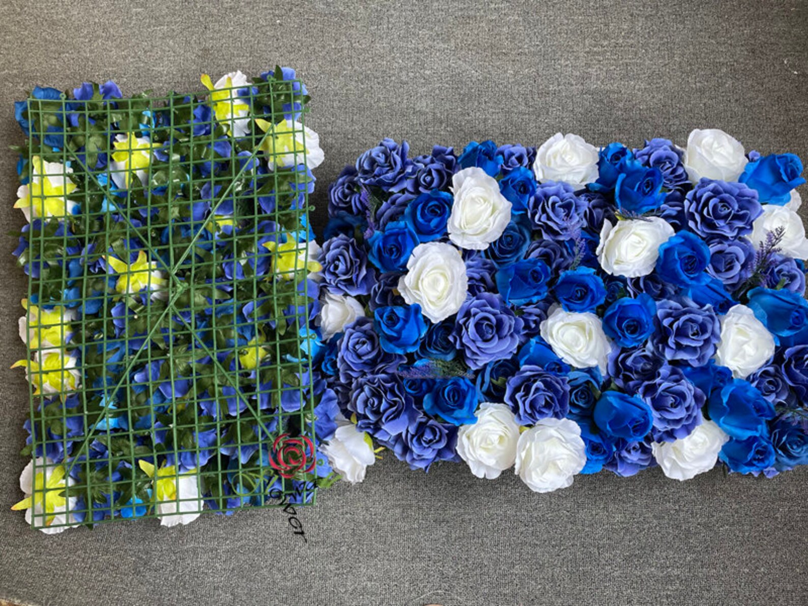 Blue Floral Walls Decor Backdrop for Wedding Arrangement Party Etsy