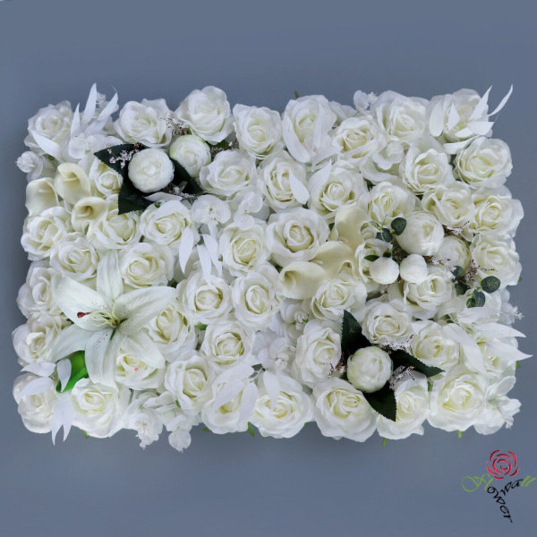 White Rose Flower Wall Backdrop Panel for Party Decoration Etsy