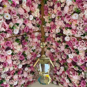 Artificial Flower Wall Backdrop for Wedding Arrangement Photography Flowers For Event Baby Shower Simulation Floral Background Panel 4060CM image 5