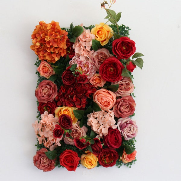 Orange Flower Wall Backdrop Etsy