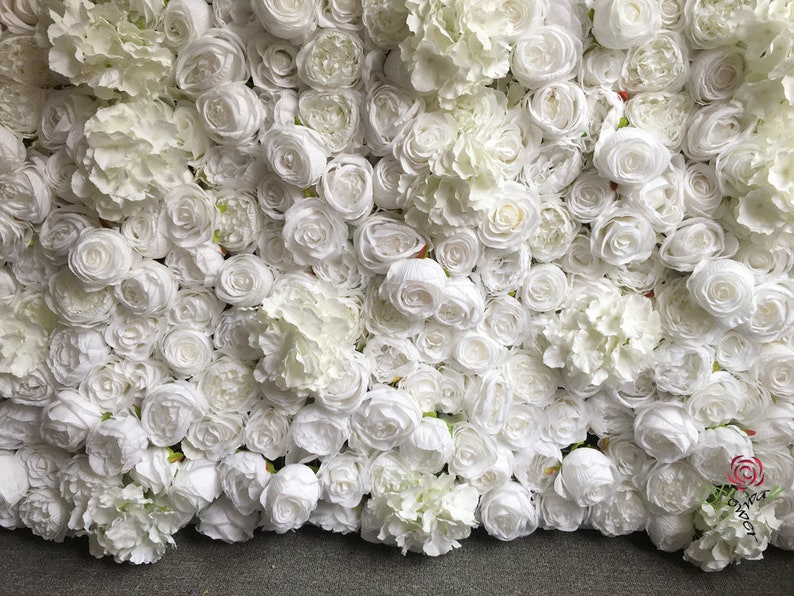 White Flower Wall Backdrop Panel for Party Decoration Etsy