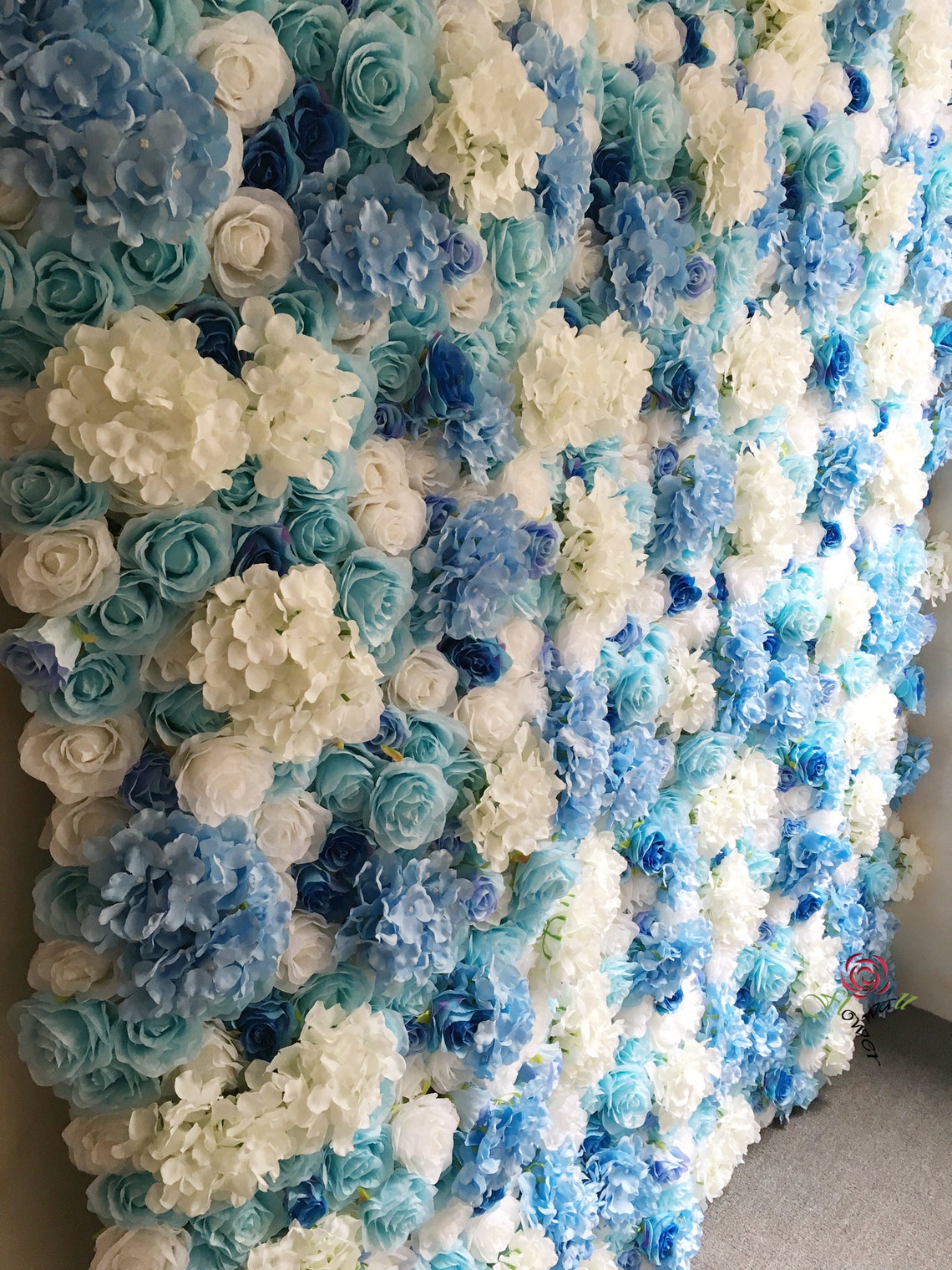 Sky Blue Floral wall wedding Background Event Decoration Baby | Etsy