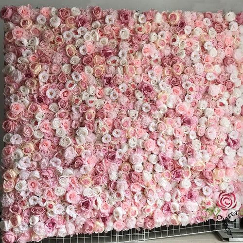 Artificial Flower Wall Backdrop for Baby Shower Floral Wall Panel Wedding Wall Arrangement Simulation Floral  Panel For Photography 40*60CM