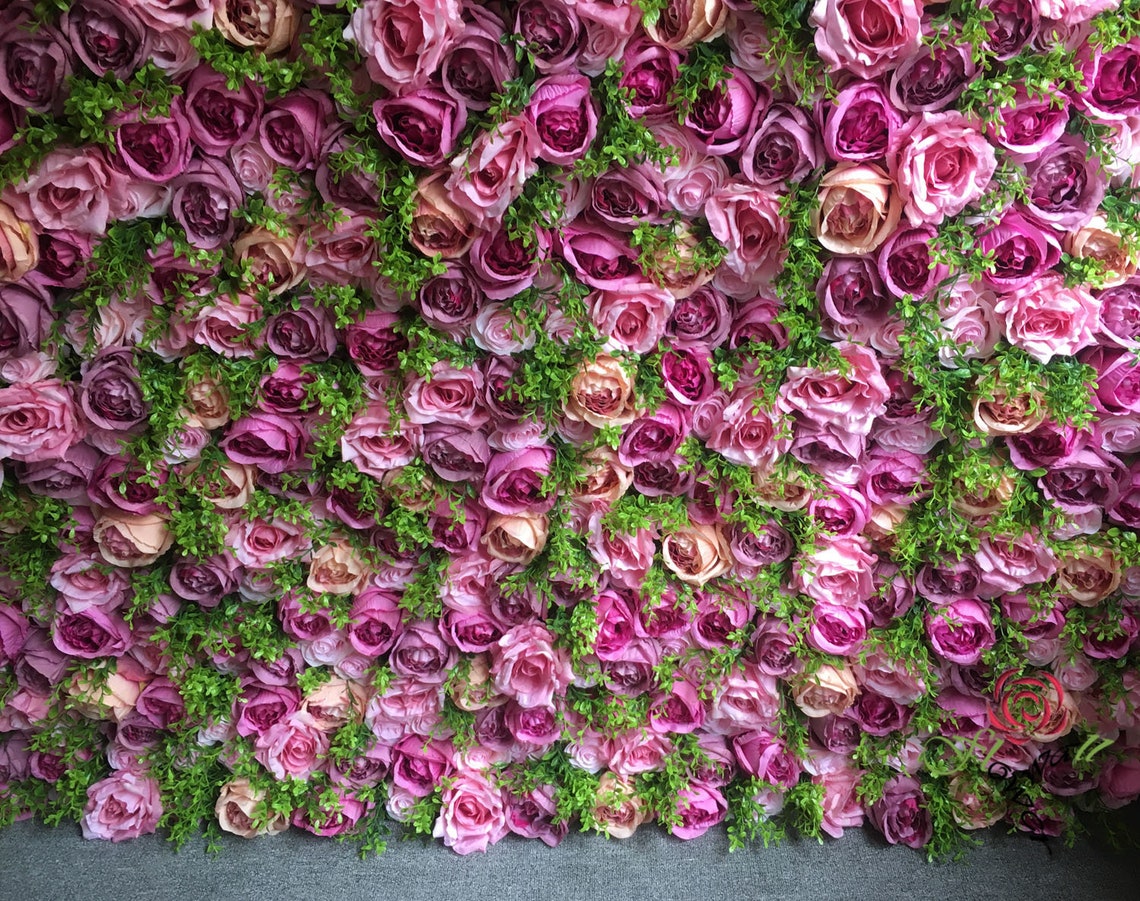 Artificial Flower Wall Backdrop for Wedding Arrangement Etsy