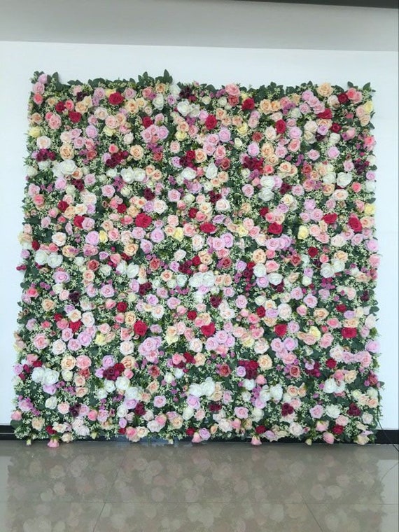 Silk Floral Wall Panel for Party Birthday Decoration Etsy