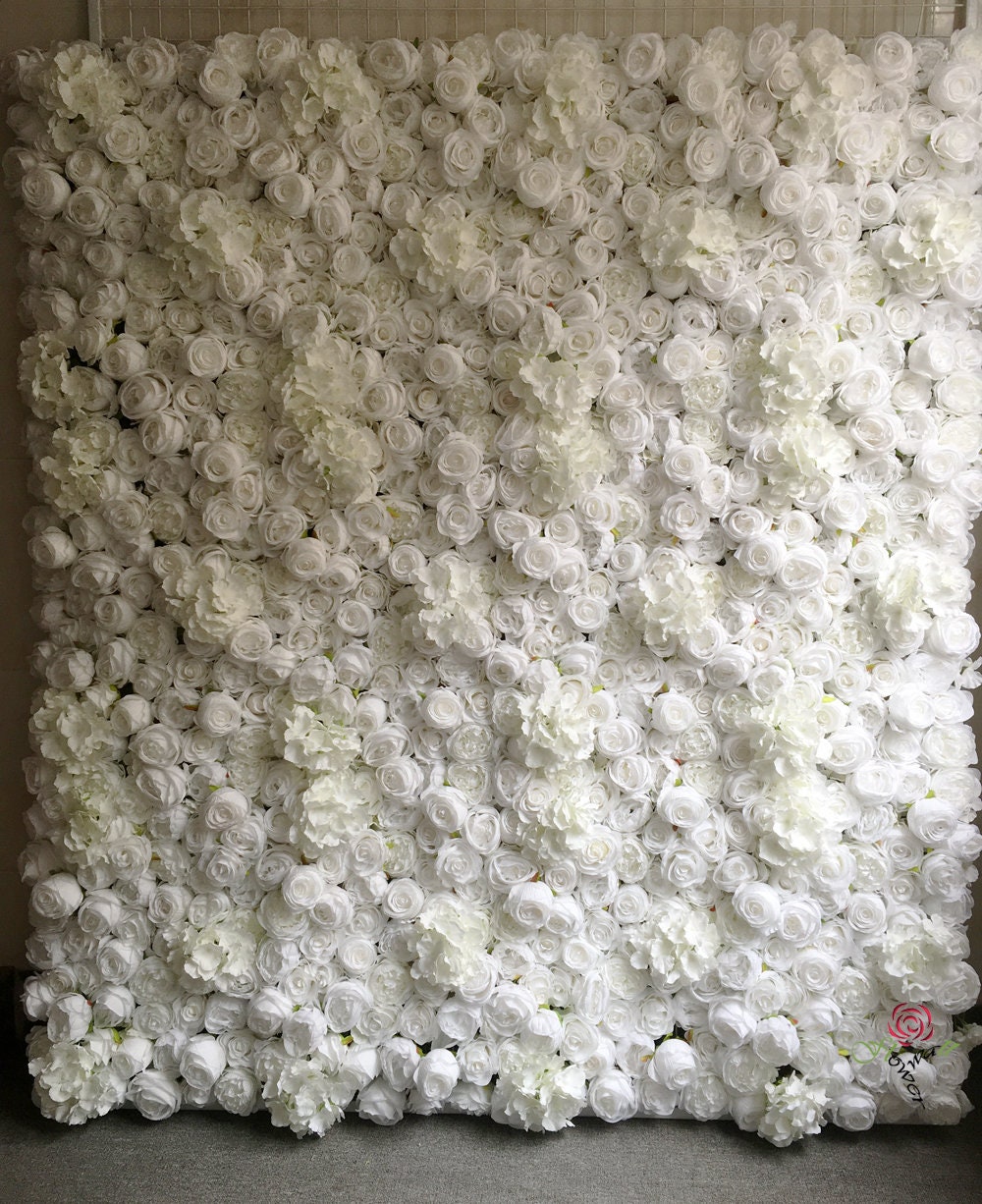White Flower Wall Backdrop Panel for Party Decoration Etsy