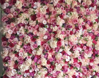 Flower Wall Backdrop Wedding Arrangement Bridal Party Gifts Silk Floral Wall Custom 3D Artificial Rose Flower Panel Wedding Photography