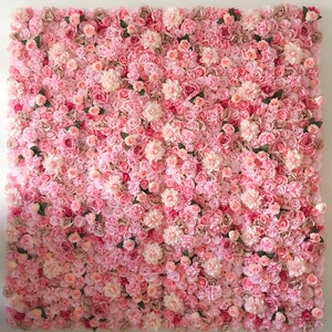 Rosa Kunstblume Wandpanel: Hochzeit, Babyparty Hintergrund (40 x 60 cm)