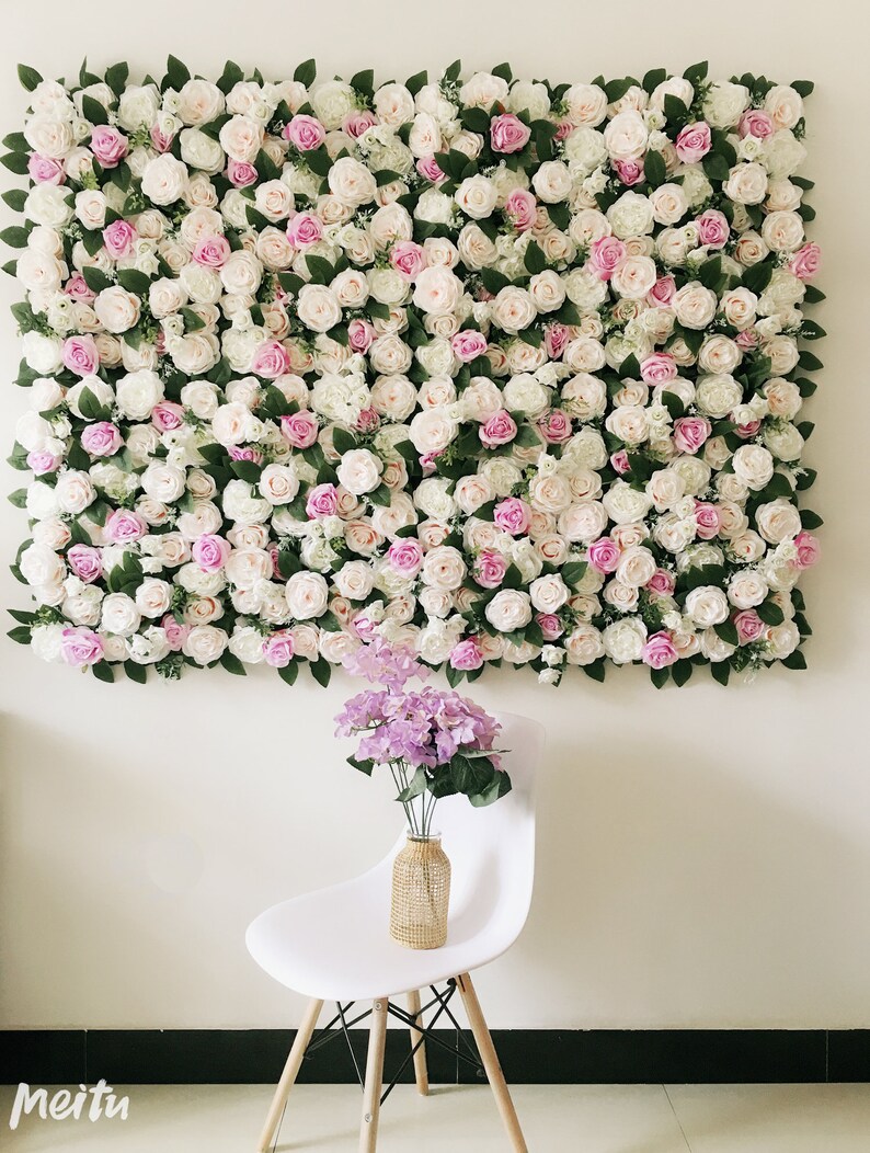 Lavender Purple Artificial Flower Wall Backdrop for Wedding Etsy