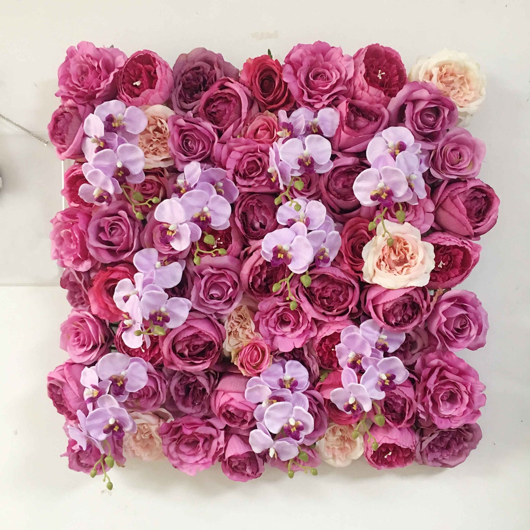 Artificial Flower Wall Decor , Flower Wall Backdrop, Floral Wall ...