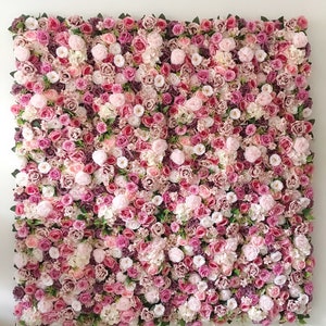 Artificial Flower Wall Backdrop for Wedding Arrangement Photography Flowers For Event Baby Shower Simulation Floral Background Panel 4060CM image 1