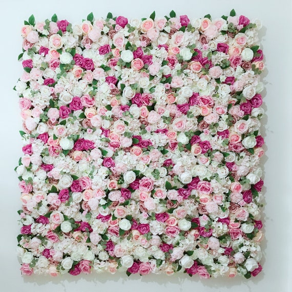 Flower Wall Backdrop Panel For Party Birthday Decoration Artificial Rose and Penoy Floral Wall