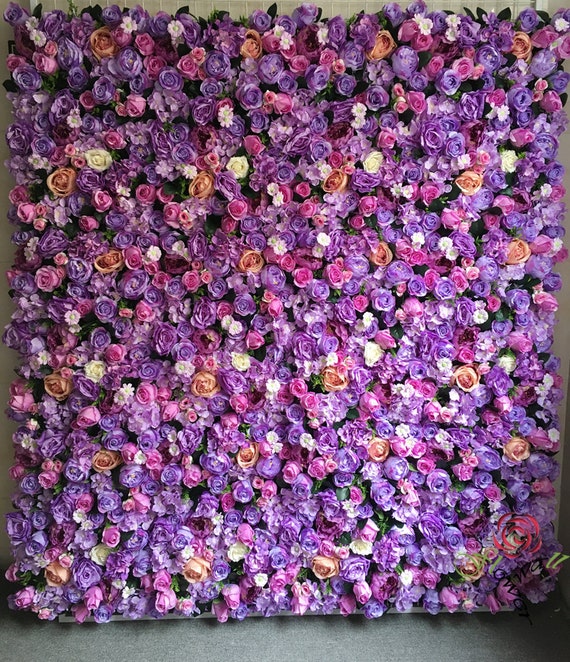 Purple Flower Wall Backdrop for Wedding Arrangement | Etsy