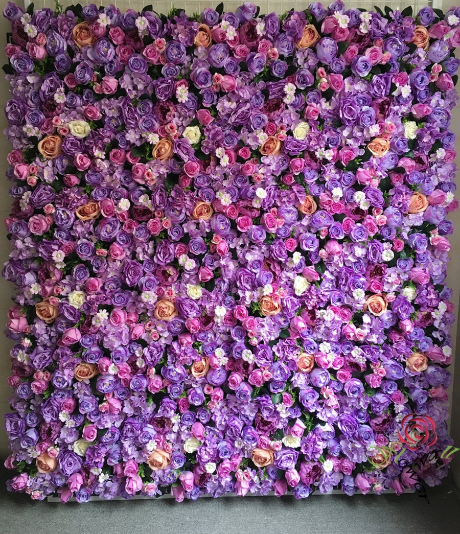 Purple Flower Wall Backdrop for Wedding Arrangement Etsy