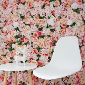 3D Flower Wall Fondali Wedding Arrangement Salon Flower Wall Engagement Party Decor Floral Wall Panel Event Photography Wall Flowers