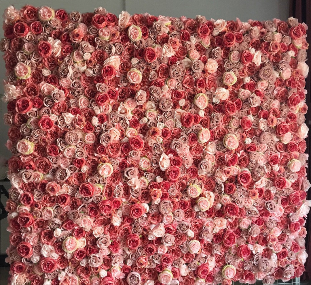 Fake Flower Wall for Wedding Photography Backdrop Simulation Etsy