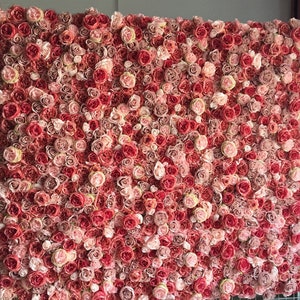 Fake Flower Wall for Wedding Photography Backdrop Simulation Rose Flower Artificial Peony for Event Baby Shower Party Decor Panel 40*60CM