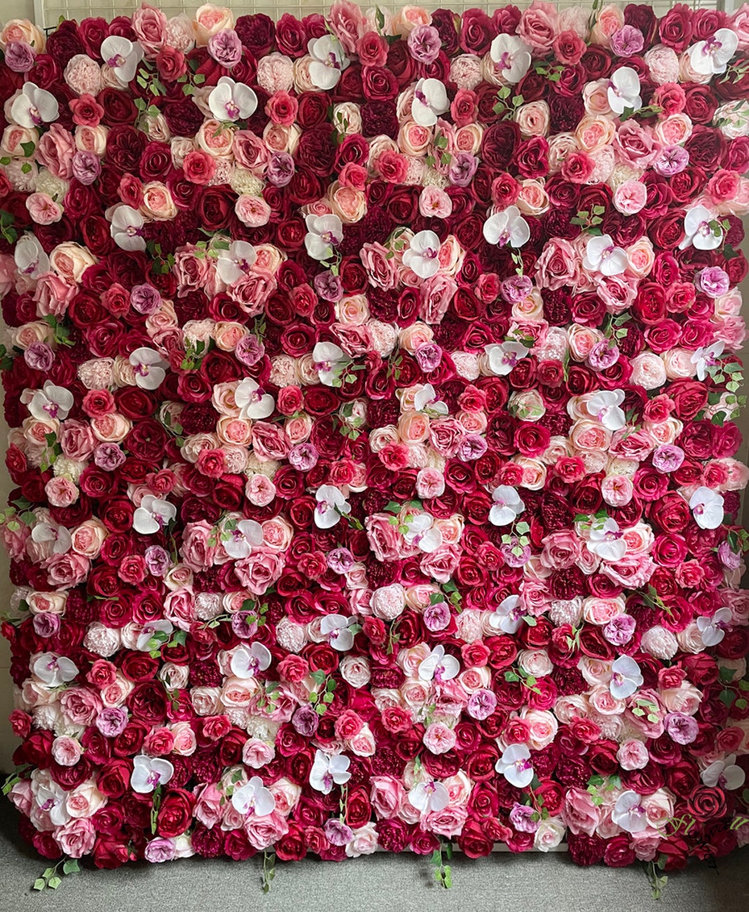 Artificial Flower Wall Backdrop for Wedding Arrangement Flower Etsy