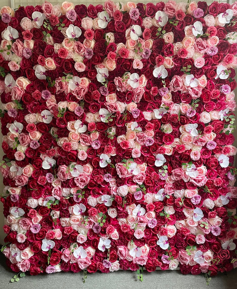 Artificial Flower Wall Backdrop for Wedding Arrangement Flower Etsy