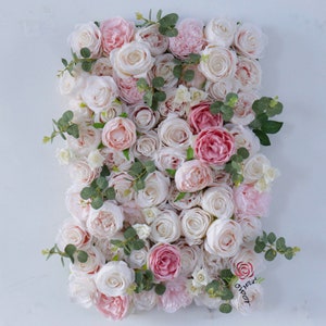 Flower Wall Backdrop for Wedding Arrangement Flower Panel Decor For Event Bridal Shower Fake Floral Photography  Background 40*60CM
