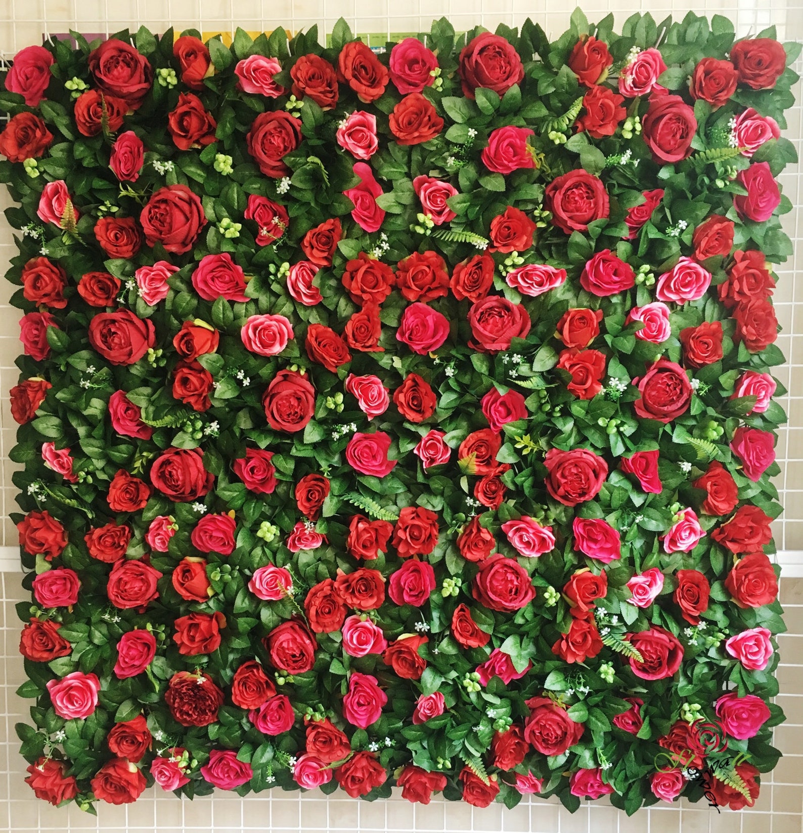 Hot Red Flower Backdrop Wall for Wedding Arrangement Party Etsy