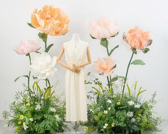 Giant Crepe Paper Flower Backdrop: Wedding, Party, Event Decor