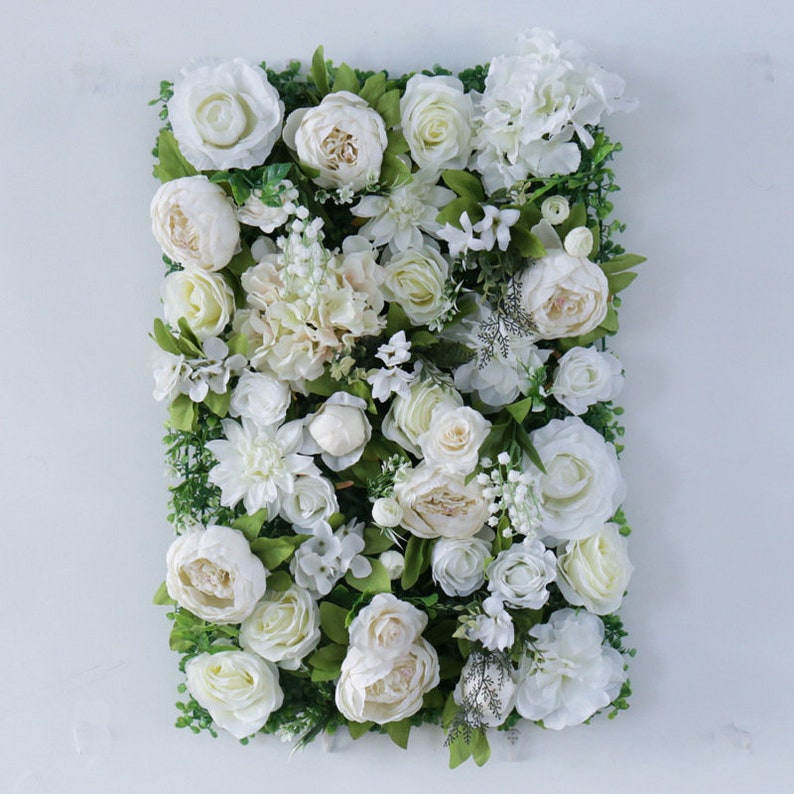 White Flower Wall Backdrop for Wedding Arrangement Flower Etsy