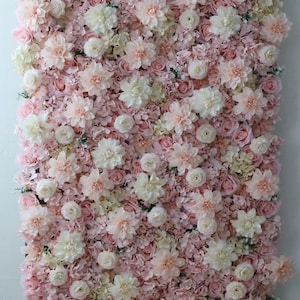 Flower Wall ,Hanging Rolling Up Flower Wall Backdrop , Fabic Cloth Flower Wall , Artificial Flower Wall Backdrop , Fake Flower Wall Decor