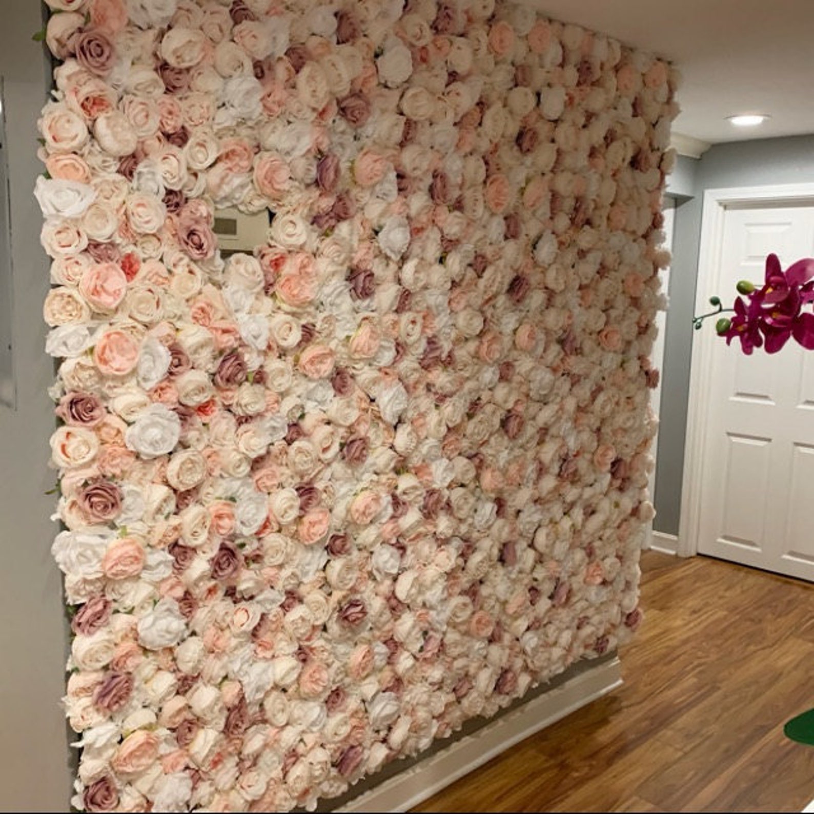 Flower Wall Wedding Flower Wall Baby Shower Decor Flower Etsy