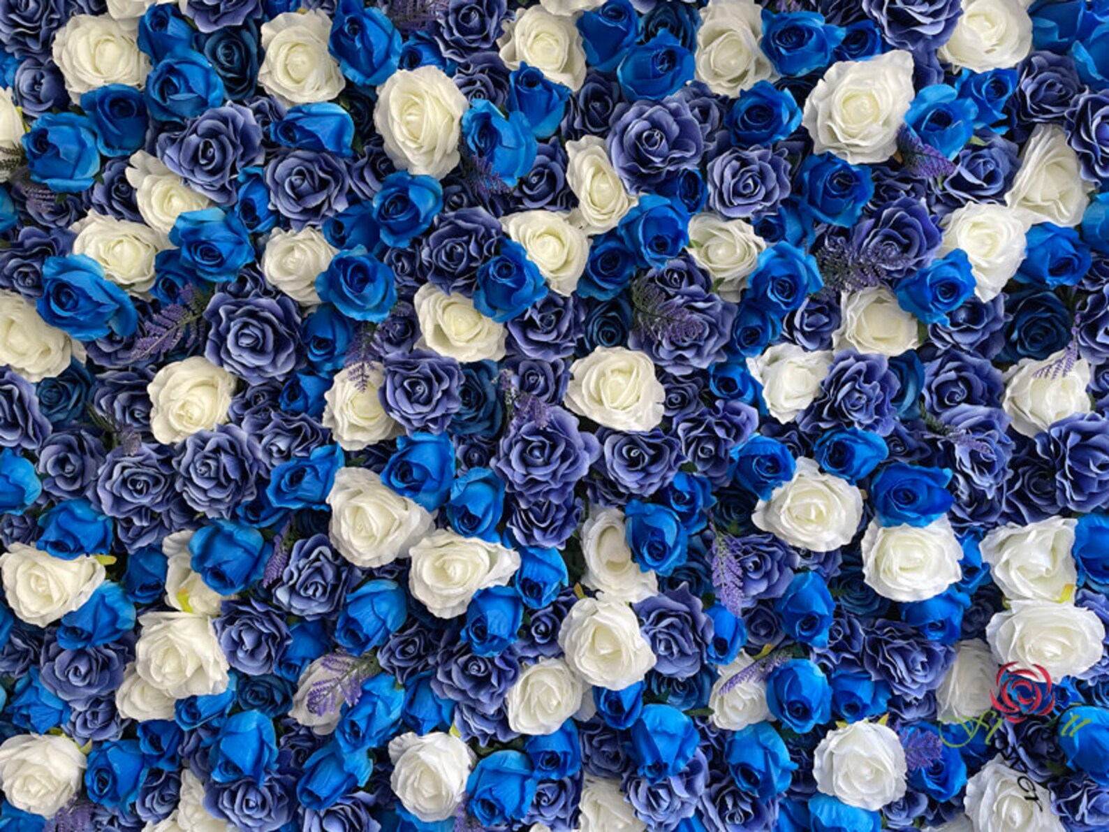 Blue Floral Walls Decor Backdrop for Wedding Arrangement Party Etsy