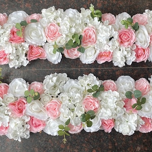 Pink Flower Arch Table Flower Row for Wedding Party Road Lead Flower Decoration 20 x 50 cm