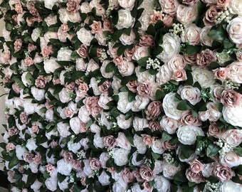 Artificial Flower Wall Backdrop for Wedding Arrangement Simulation Leaves With Floral Background Panel 40*60CM