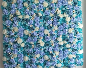 Silk Flower Wall for Wedding Photography Backdrops Blue Hydrangea Flowers for Shop Decor and Birthday Party Decoration Panel 40*60CM