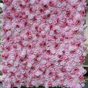 ピンクの花の壁、花の背景の壁、花の壁の背景、牡丹の花の壁、造花の壁の背景、造花の壁の装飾