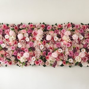 Artificial Flower Wall Backdrop for Wedding Arrangement Photography Flowers For Event Baby Shower Simulation Floral Background Panel 4060CM image 7