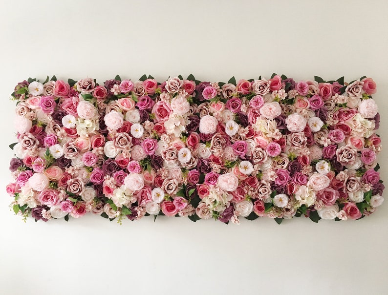 Artificial Flower Wall Backdrop for Wedding Arrangement Photography Flowers For Event Baby Shower Simulation Floral Background Panel 4060CM image 7