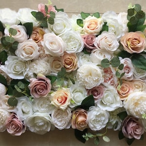 Artificial flower wall for Wedding Arrangement Artificial  Rose Peony Flowers for Home Event and  Birthday Party Decoration  40*60CM