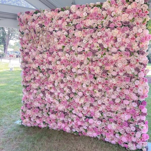 Artificial Flower Wall Backdrop for Wedding Arrangement Photography Flowers For Event Baby Shower Simulation Floral Background Panel 4060CM image 2