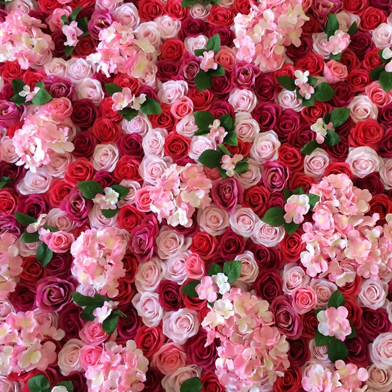 Artificial Flower Wall Backdrop for Wedding Arrangement Etsy