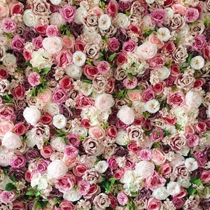 Artificial Flower Wall Backdrop for Wedding Arrangement Photography Flowers For Event Baby Shower Simulation Floral Background Panel 4060CM image 9