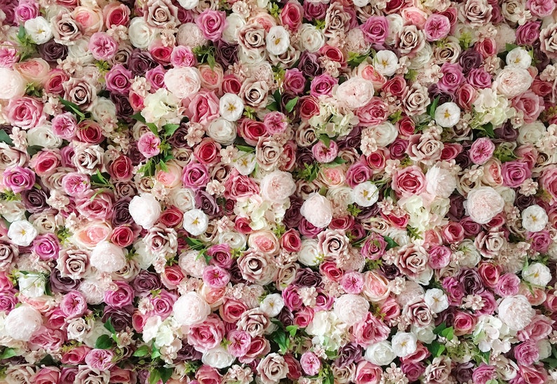 Artificial Flower Wall Backdrop for Wedding Arrangement Photography Flowers For Event Baby Shower Simulation Floral Background Panel 4060CM image 9
