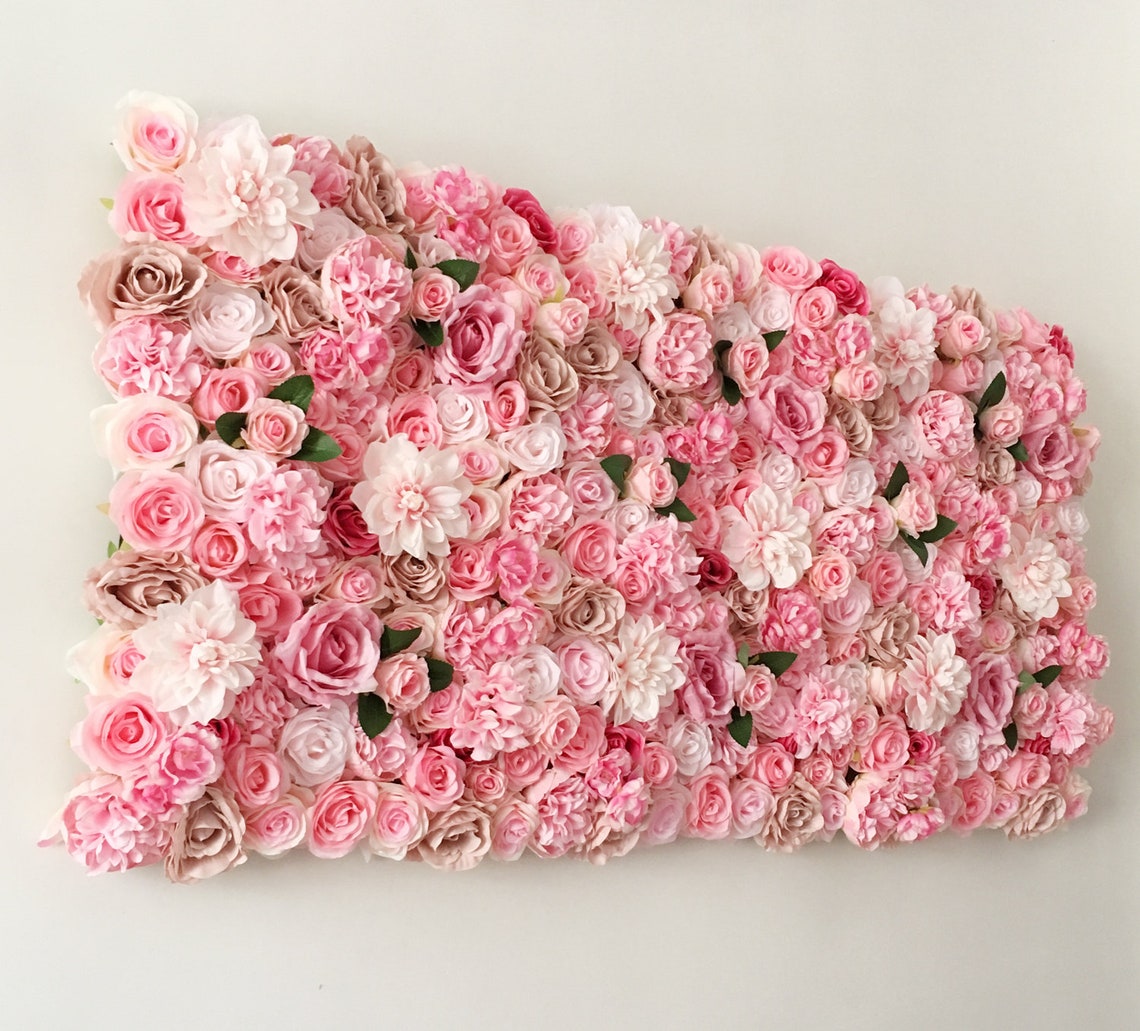 Pink Artificial Flower Wall Backdrop for Baby Shower Flower Etsy