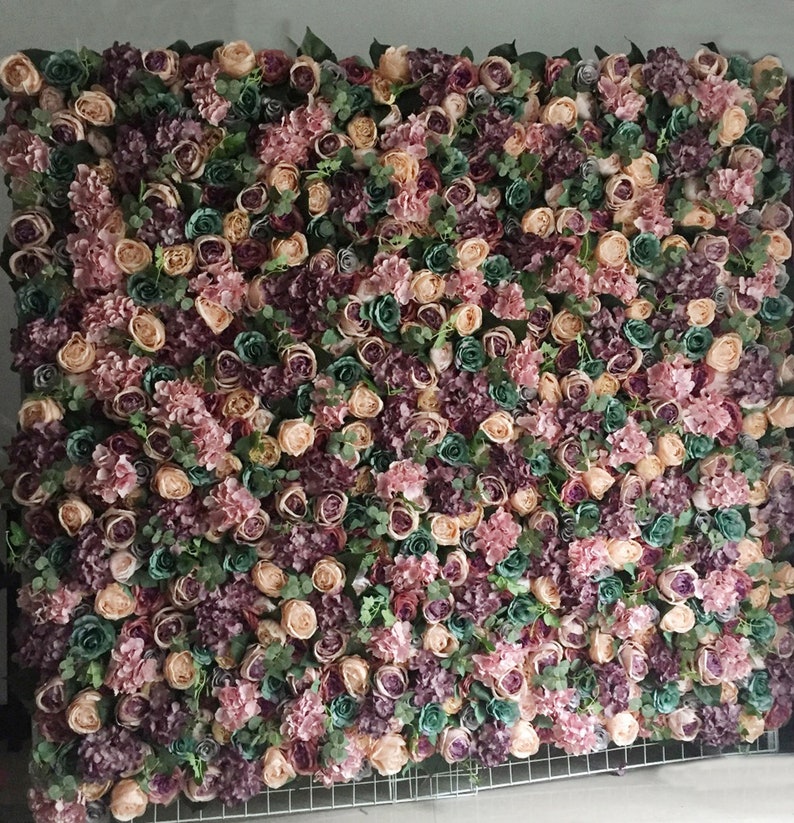 Artificial Flower Wall Backdrop for Wedding Arrangement Silk Etsy