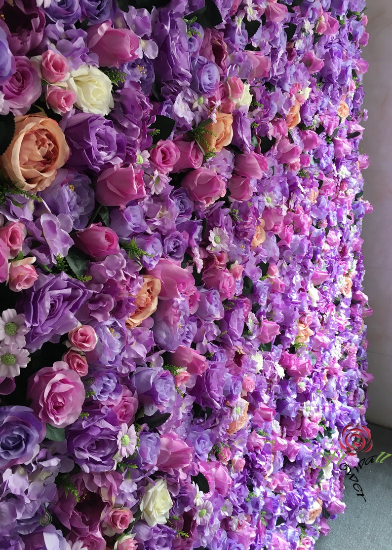 Purple Flower Wall Backdrop for Wedding Arrangement Etsy