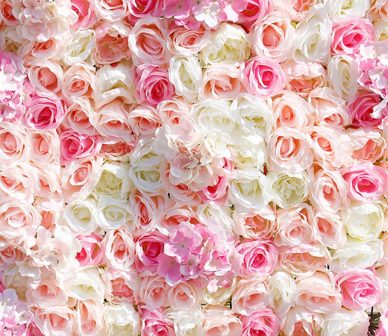 Pink Flower Wall Wedding Rose Flower Wall Baby Shower Etsy